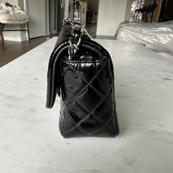 Black Patent Chanel Mini flap Crossbody bag - Picture 6 of 11